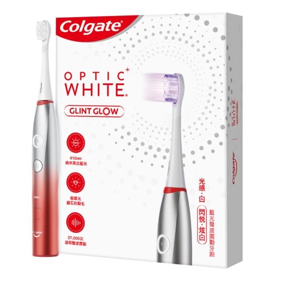 COLGATE Glint Glow Optic White Electric Toothbrush (Red)